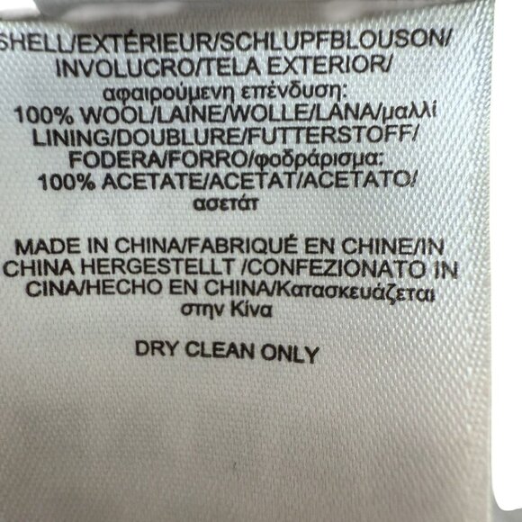 BROOKS BROTHERS Womens Navy Blue Blazer Size14 Italian Wool Goldtone Logo Button - Picture 16 of 16